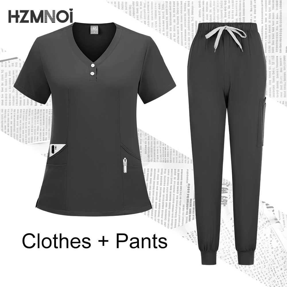 Hospital Surgical Uniform Medical Scrub Set Doctor Nurse Clothes Nursing Accessories Dental Clinic Beauty Sn Workwear Lab Set X2504101