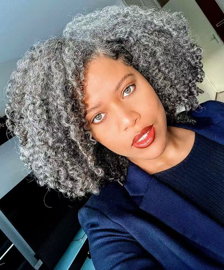 Dream roundup silver curls salt and pepper color none lace glueless wig two tone mixed grey highlight tight jerry curly 10-20inch machine made top nat