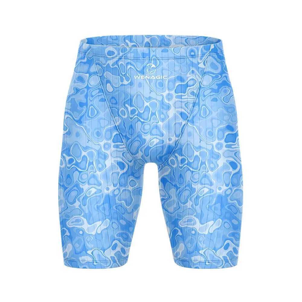New Mens Swimming Jammer Swimming Frame Professional Swimming Surfing Frame Summer Beach Lycra Fast Drying UV Protection Gym Tight ShortsW250410