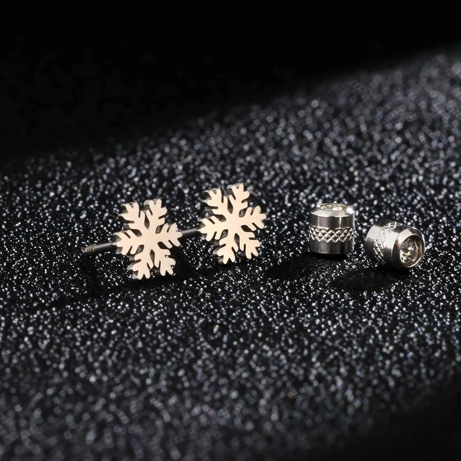 Winter Snowflake Christmas Earrings Stud for Womens Screw Back Stud Earrings Jewelery Gifts Hypoallergenic Earrings 251031