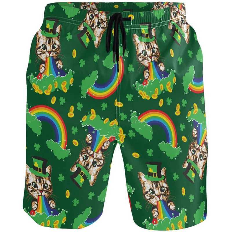 Retro Chinese Carpet Dragon 3D Printed Beach Shorts Street Shorts Mens Summer Loose Swimming Shorts Quick Drying Board ShortsW250410