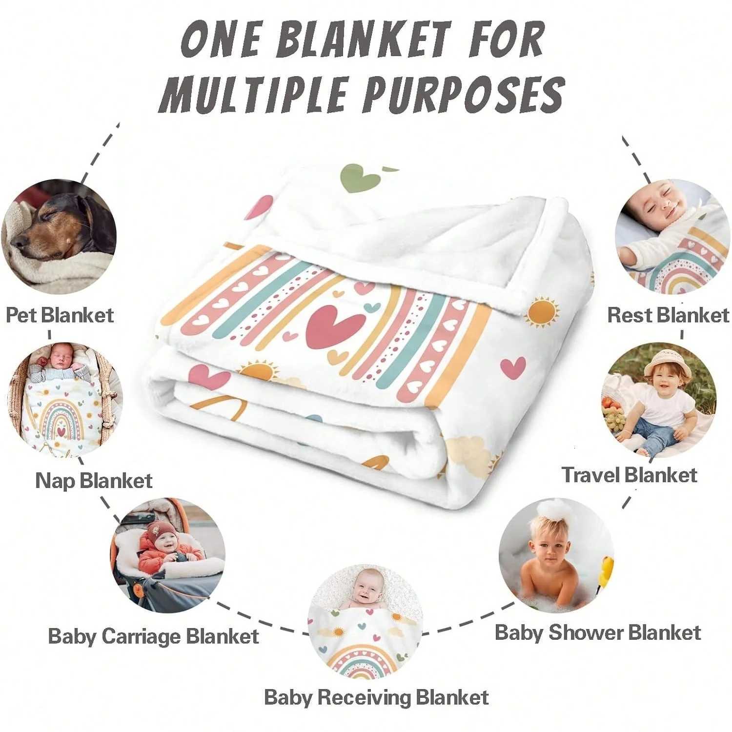 1PC Personzed Flannel Blanket Custom Name Skin-Friendly Bed Cover for Girls Kids - Unique Gift Blanket C251111