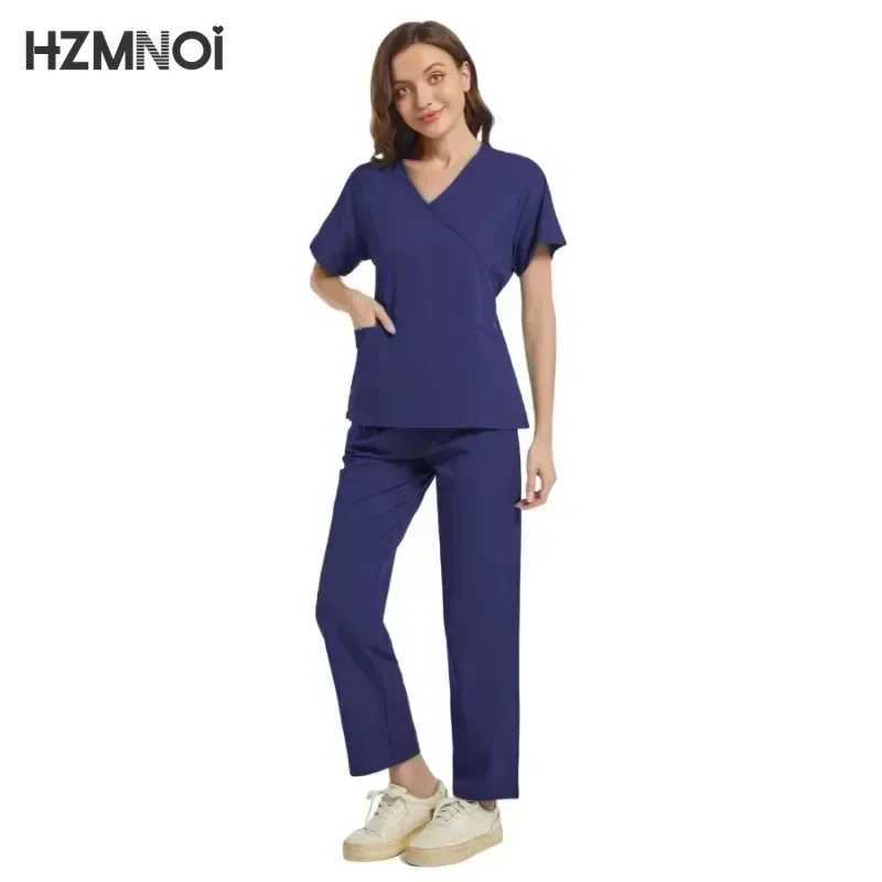 Doctors and Nurses Female Scrub Surgical Uniform Stretch Scrub Sets for Women Medical Nursing Scrubs Uniforms Sets X250410