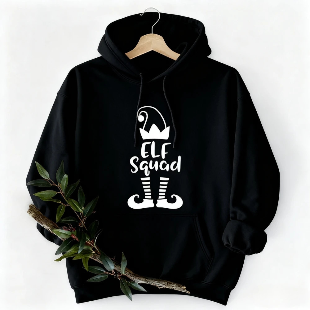 Elf Squad Sweatshirt Funny Elf Creative Hoodies Christmas Men Women Unisex Clothing Xmas Fashion Casual Gift Sweatshirts 251105