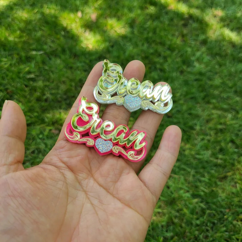 BeHoney Customized Name Stud Earrings Personalized Name Board Handmade Acrylic Laser Stud Earrings Girl Customized Jewelry 250409