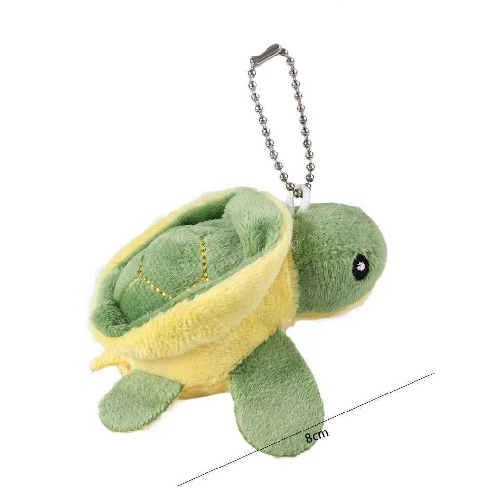 Tortoise keychain cute animal cartoon key pendant decoration soft filled plush toy key ring turtle car bag pendant W250411