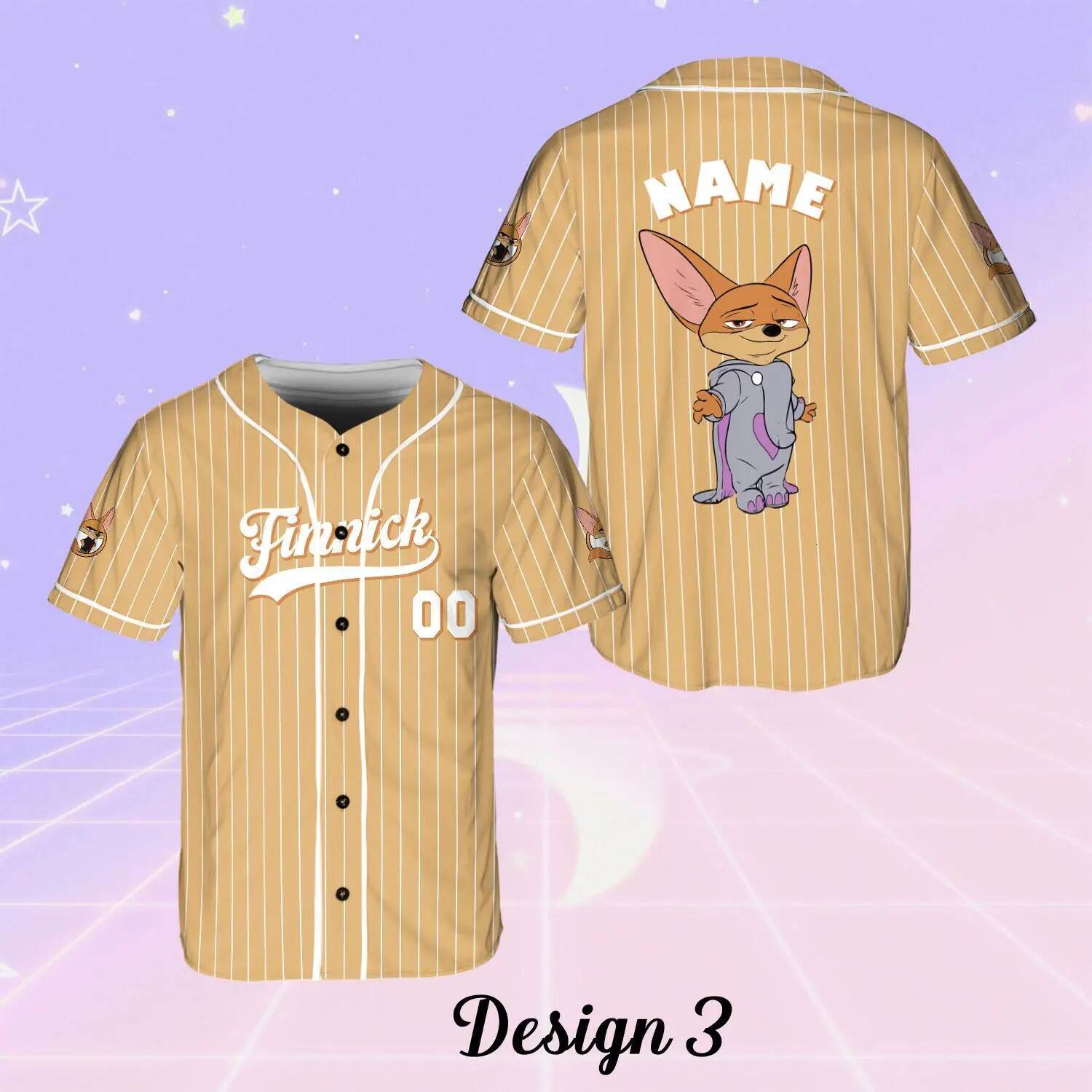 Baseball Disney Matching Shirts Personalized Character Zootopia Movie Jerseys