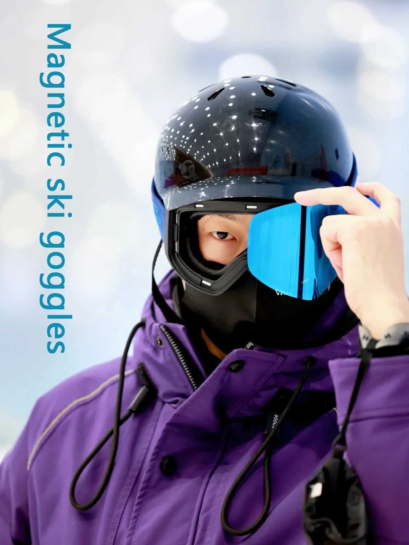 Adult TPU LEns ski glasses suitabLE for singLE and doubLE boards snowmobiLEs LEnses are easy to wear and take off K251110
