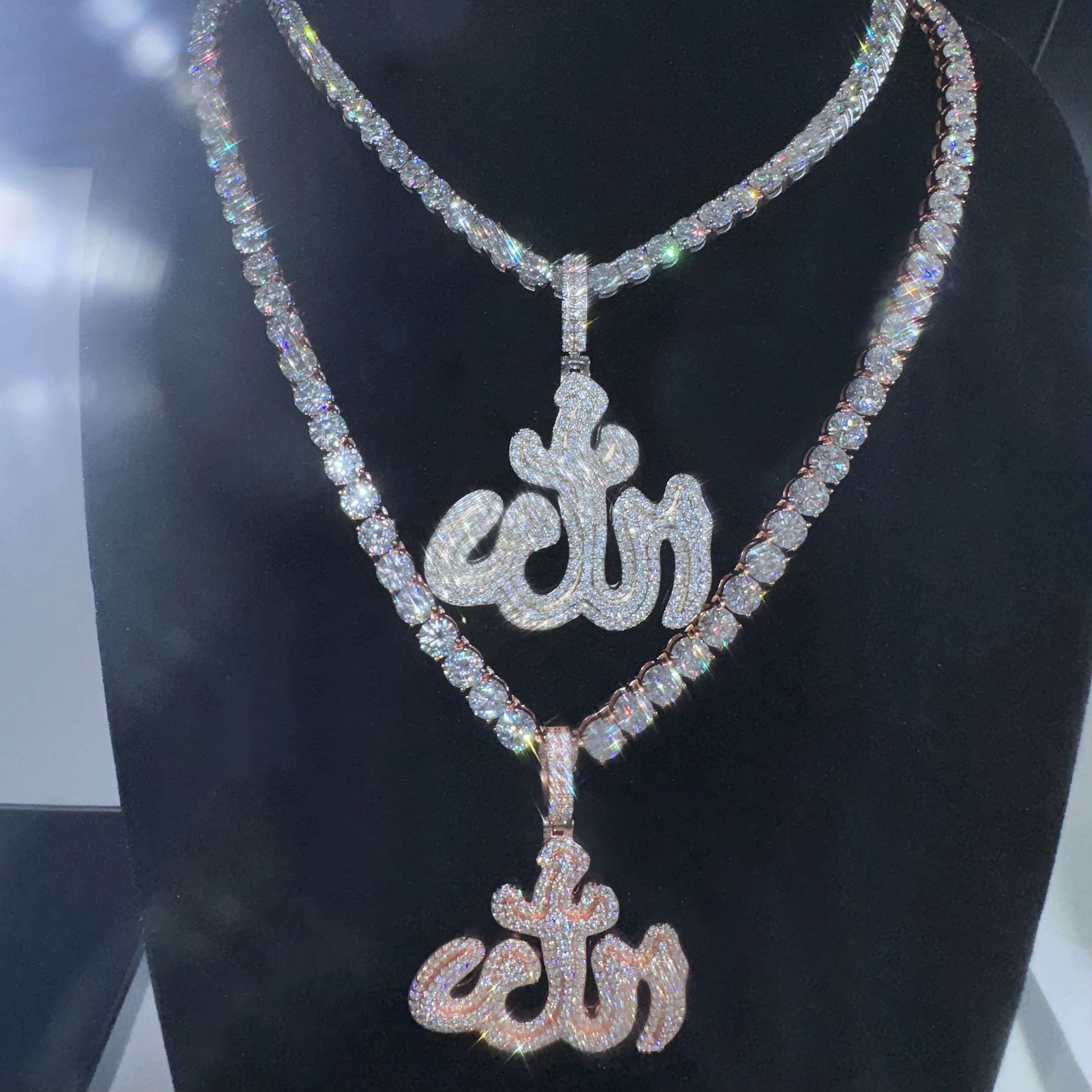 Bling Hiphop Moissanite Pendant 925 Silver Allah VVS Diamond Iced Out Custom Moissanite Pendant