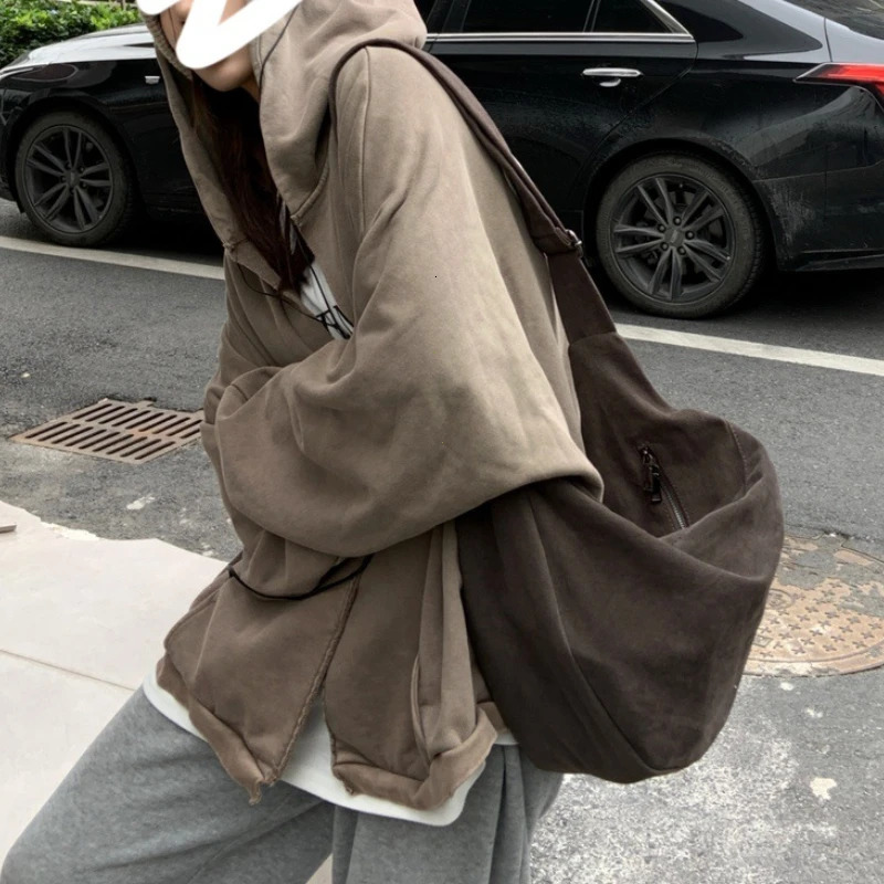 Retro Autumn and Winter Dumpling Bag Shoulder Unisex Handbag Large Capacity Canvas Harajuku Idle Sle Tote Bags for Women 251110