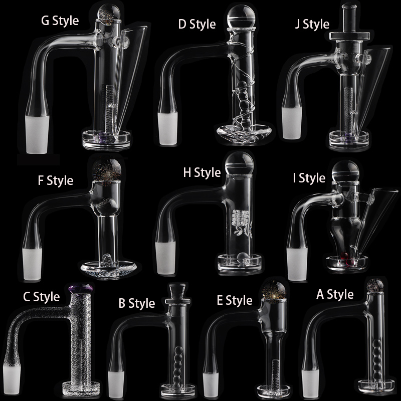 Full Weld Beveled Edge Control Tower Terp Slurper Terp Slides Quartz Banger 4mm Bottom With Hollow sandblasting Pillar/Quartz Cap