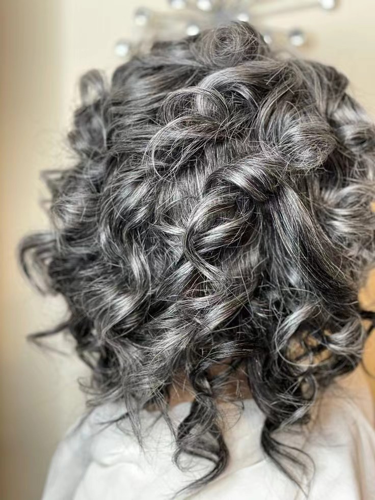 Salt and pepper gray headband wig human hair short salt pepper natural highlights black mixed grey wig with headband glueless machine made wig