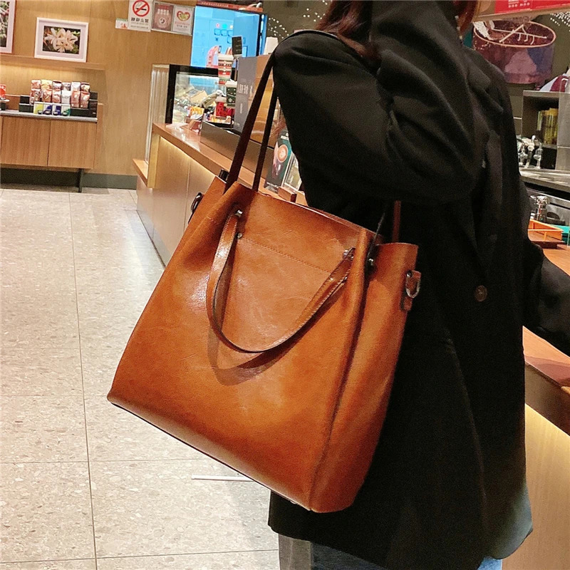 Burminsa Retro Cowhide Genuine Leather Handbags For Women 2025 Work Tote Shopping Ladies Shoulder Crossbody Bags 251103