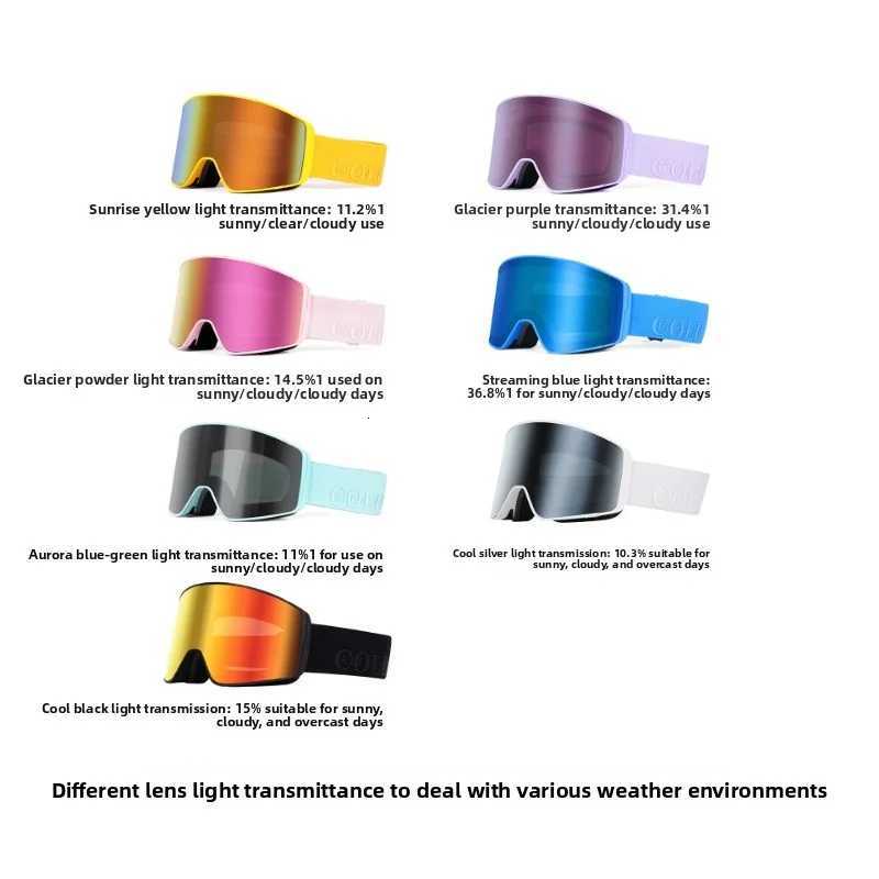 Coldelement Unisex Adult Ski Goggles - Dual-Layer Anti-Fog Safety Glasses For Autumn Winter Outdoor Adventures K251110