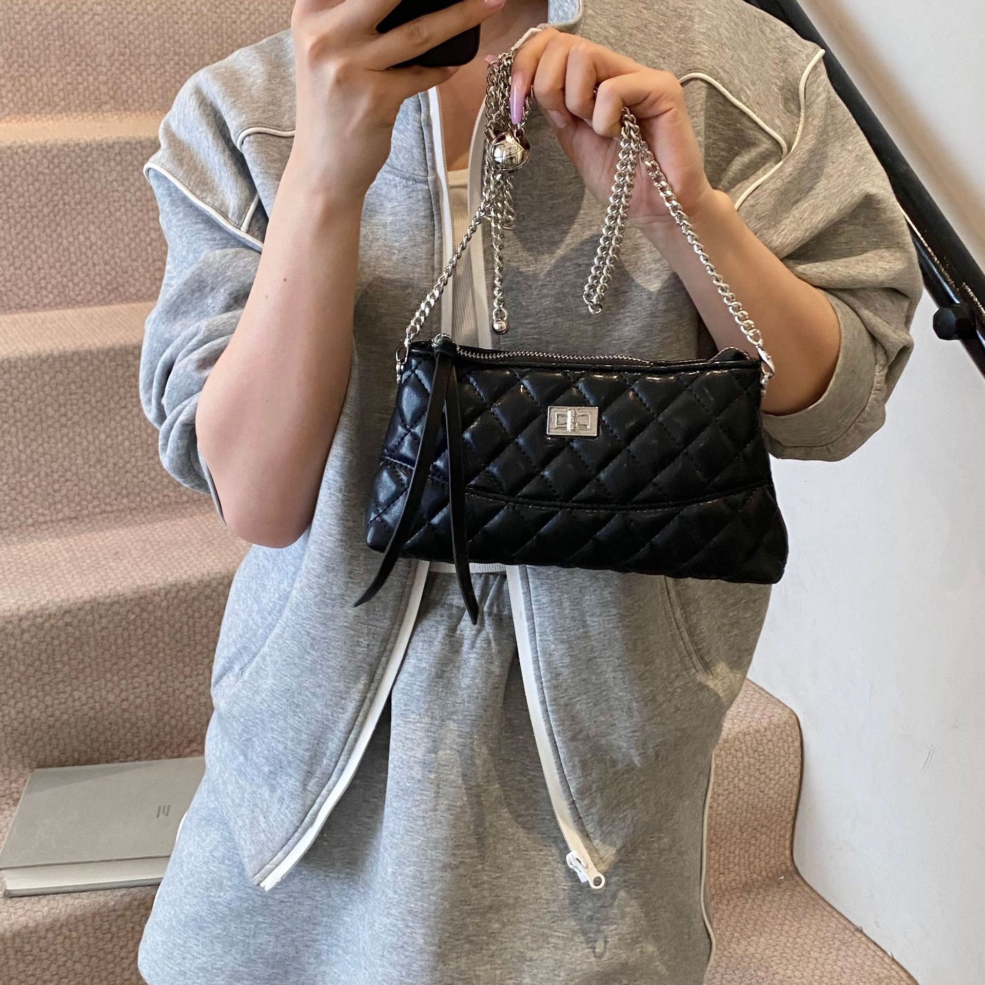 Luxury Brand Designer Bag Style Elegant Crossbody Bag For Women 2025 Spring Summer Quilted Embroidery High-End Versatile Shoulder Bag Fashion Handbag