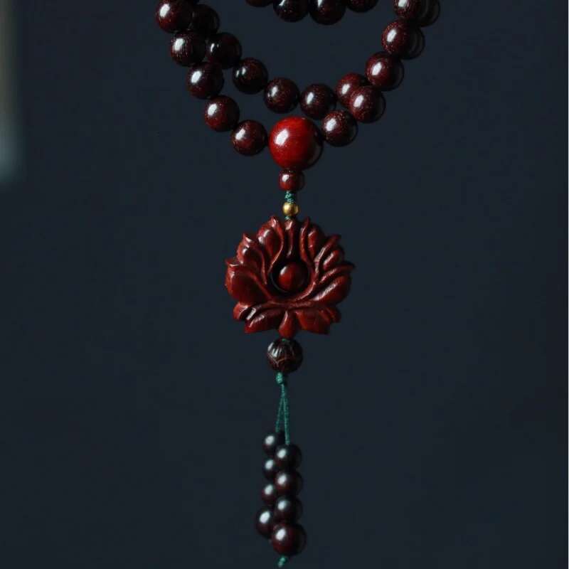 UMQ Zambia Small Leaf Rosewood DIY Lotus House 108 Men'S Women'S Clothes Jewelry Bracelet Buddha Rosary