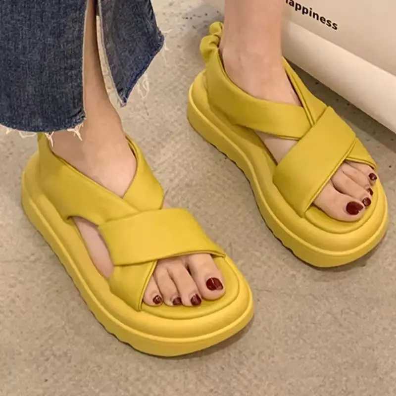 Flats platform sandals Roman womens sports shoes 2022 new summer waist slider Fi wedge womens beach shoes ZapatosXJ250410