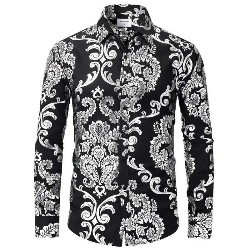 Luxury Baroque 3D Print Formal Wear Shirt Men Casual Button Shirts Comfortable Long Sleeve Male Multicolor Clothes Tops K251110