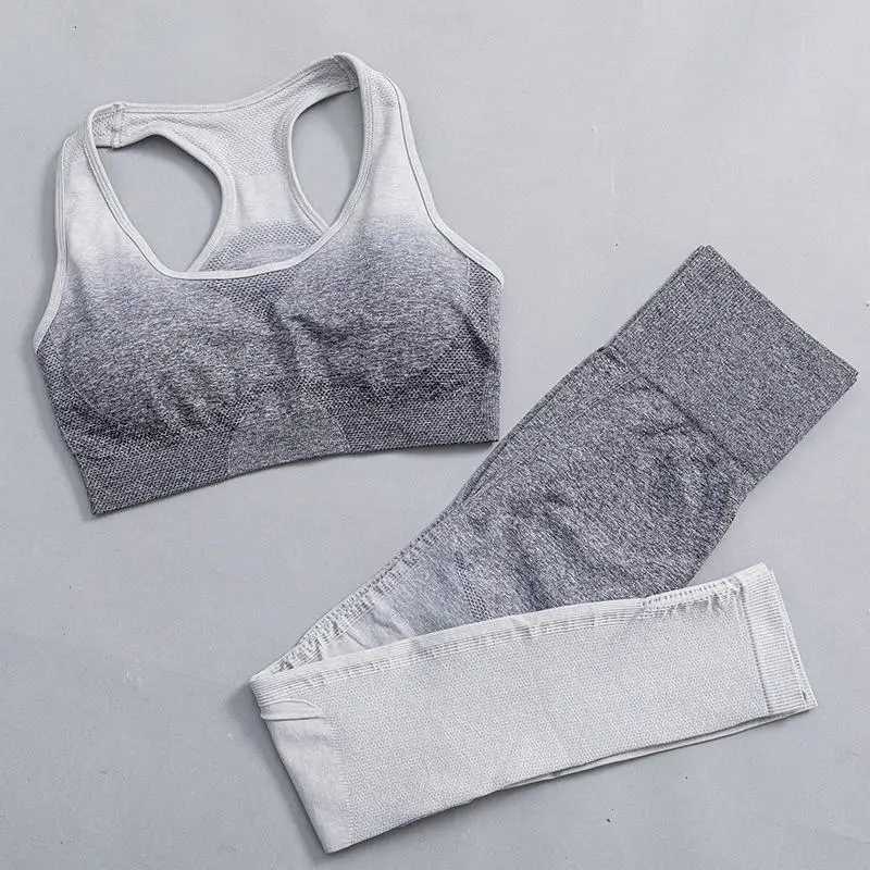 Womens yoga set womens clothing sportswear womens long sleeved sportswear womens fitness clothingW250411
