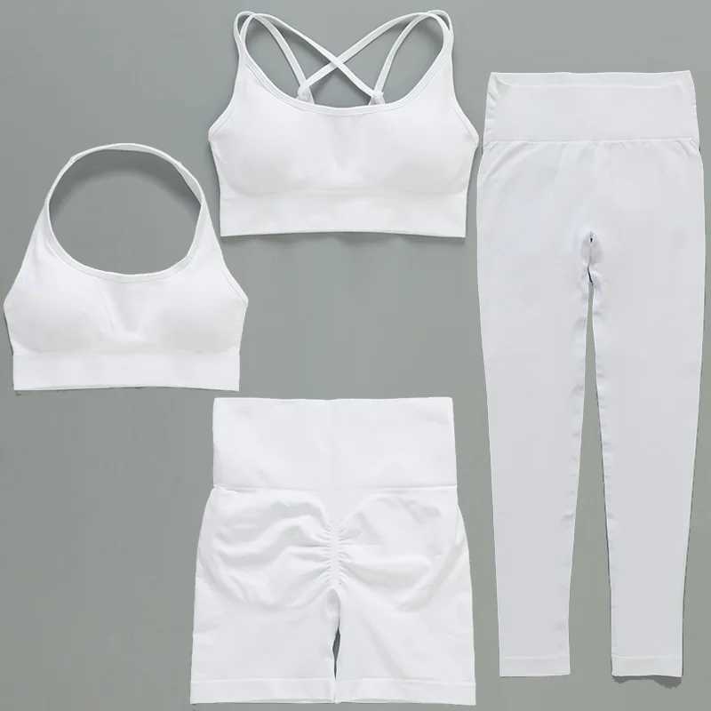 Seamless gym set yoga set two-piece set 2PCS set womens sports bra leg running exercise set fitness suit womens sports suitW250411