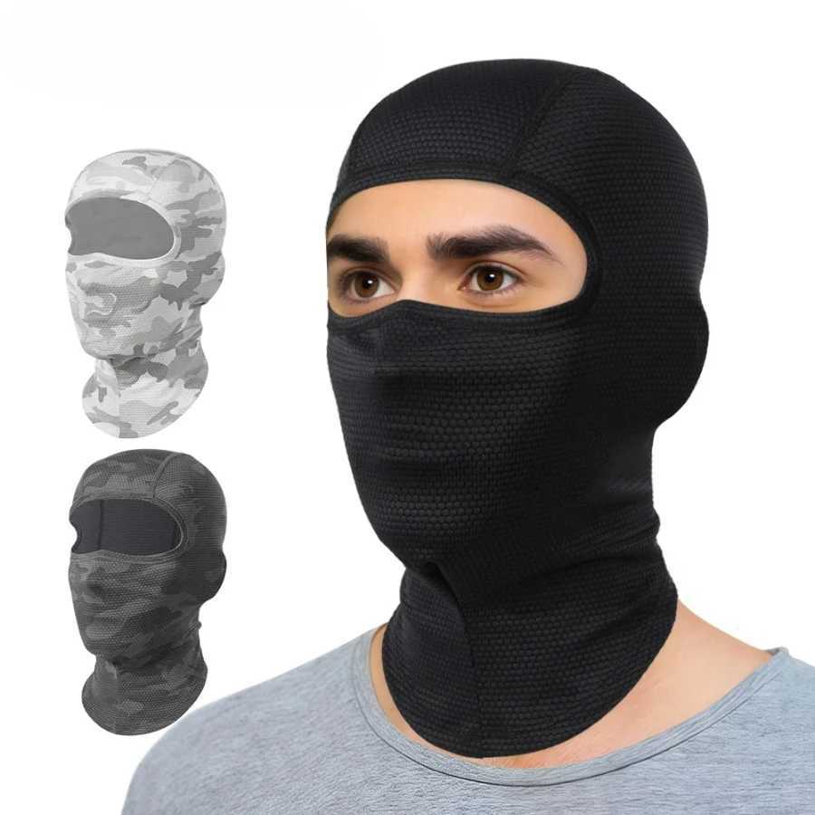 Motorcycle Cooling Full Face Mask Summer Breathable Motorbike Riding Hood Neck Cover Motocross Cycling Helmet Headgear S251110