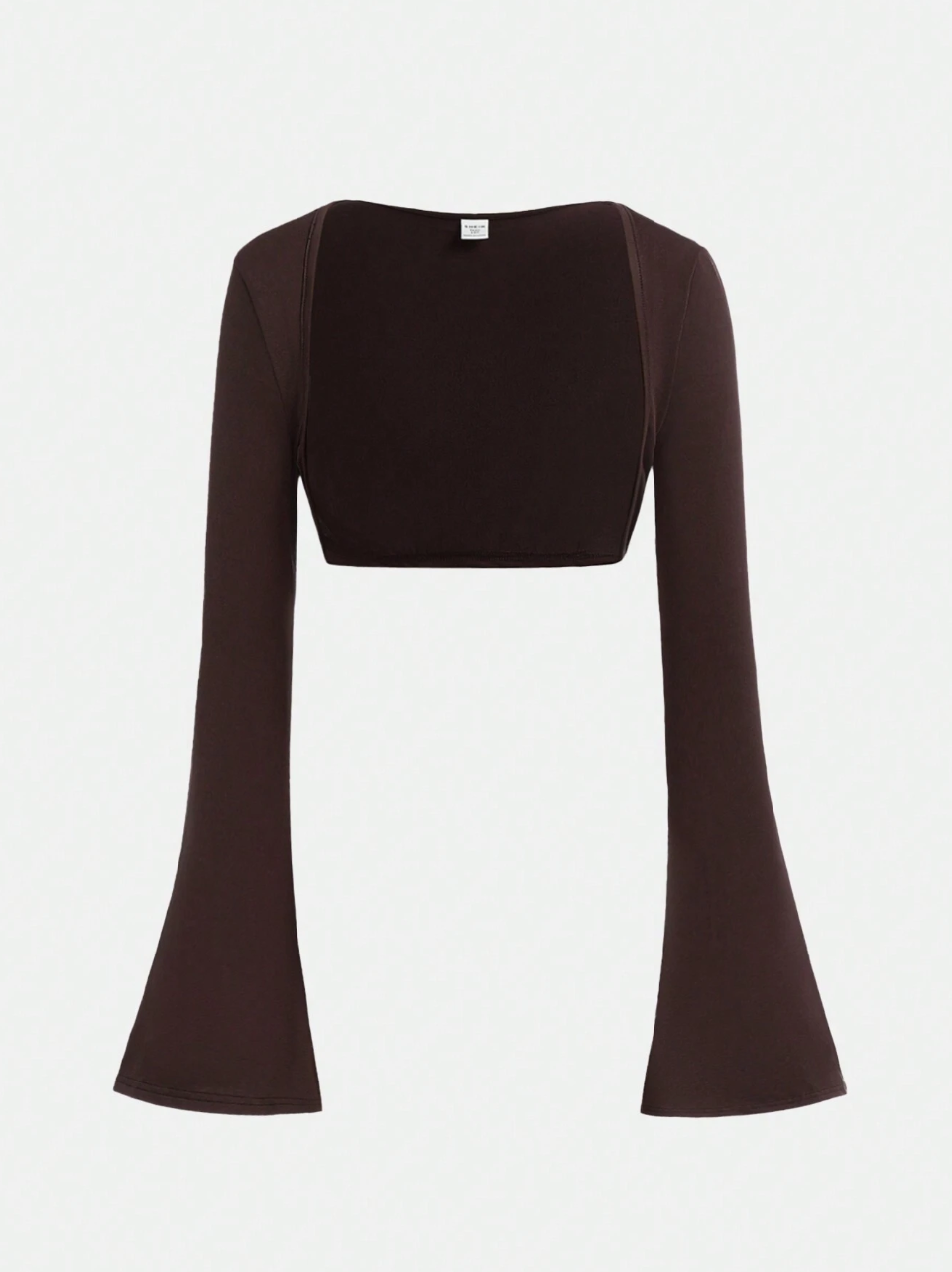 Women's Wine Red Two-Piece Dress Set, Elegant Fashion Spaghetti Strap Midi Dress with Bell Sleeve Crop Top, Stylish & Versatile for Evening & Cas