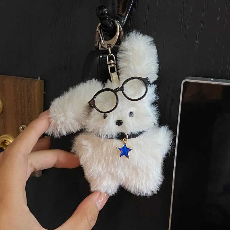 IFYOUOO Cute Plush Rabbit Doll Keychain Ring Womens Bag Charm Accessories Toy Car Key Party Gift Pavilion Gift W250411