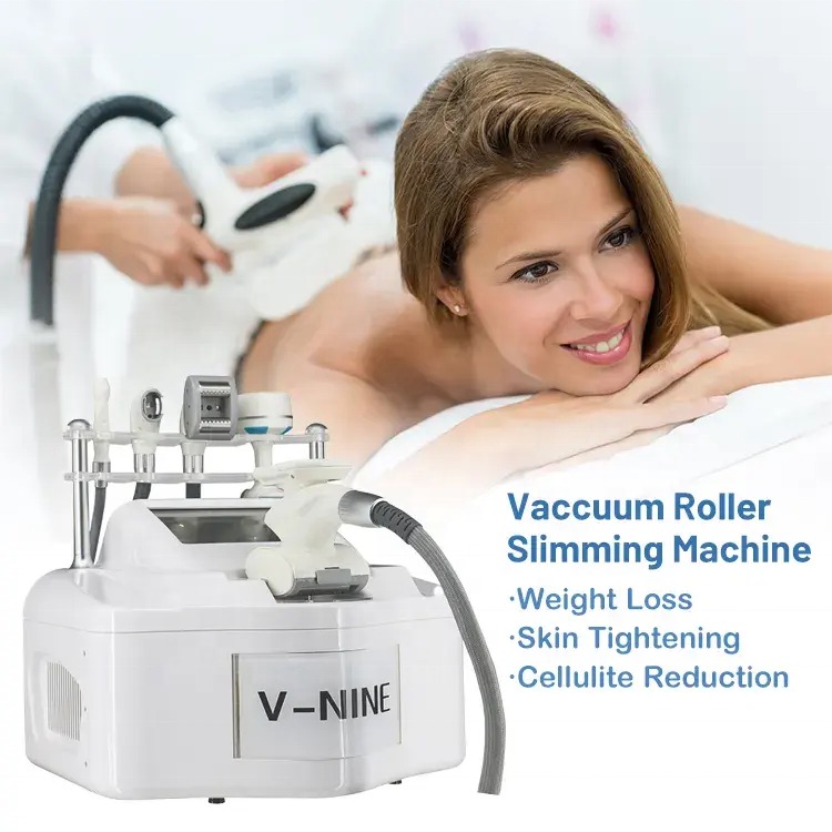 Portable V-Nine Vacuum Roller Massage System Physical Therapy Removal Skin Tightening Body Sculpting Machine