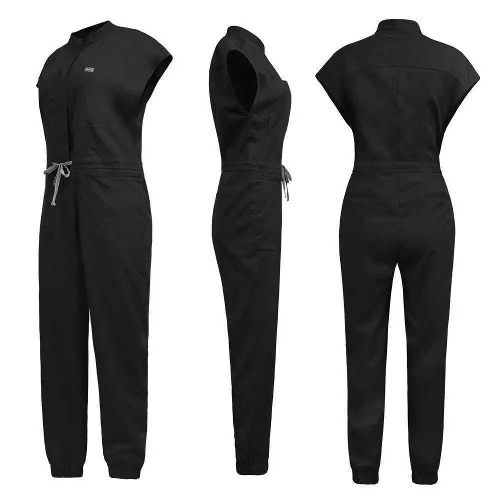 New integrated high-end medical frosted bracket collar fly Slve zipper operating room doctor nurse nursing work clothes X250410