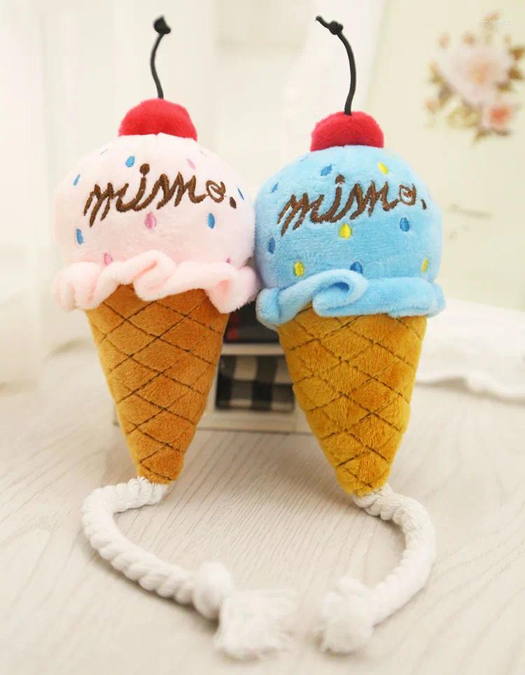 Update 13Cm Ice Cream Soft Pet Dog Squeaker Stuffed Gift Pt18