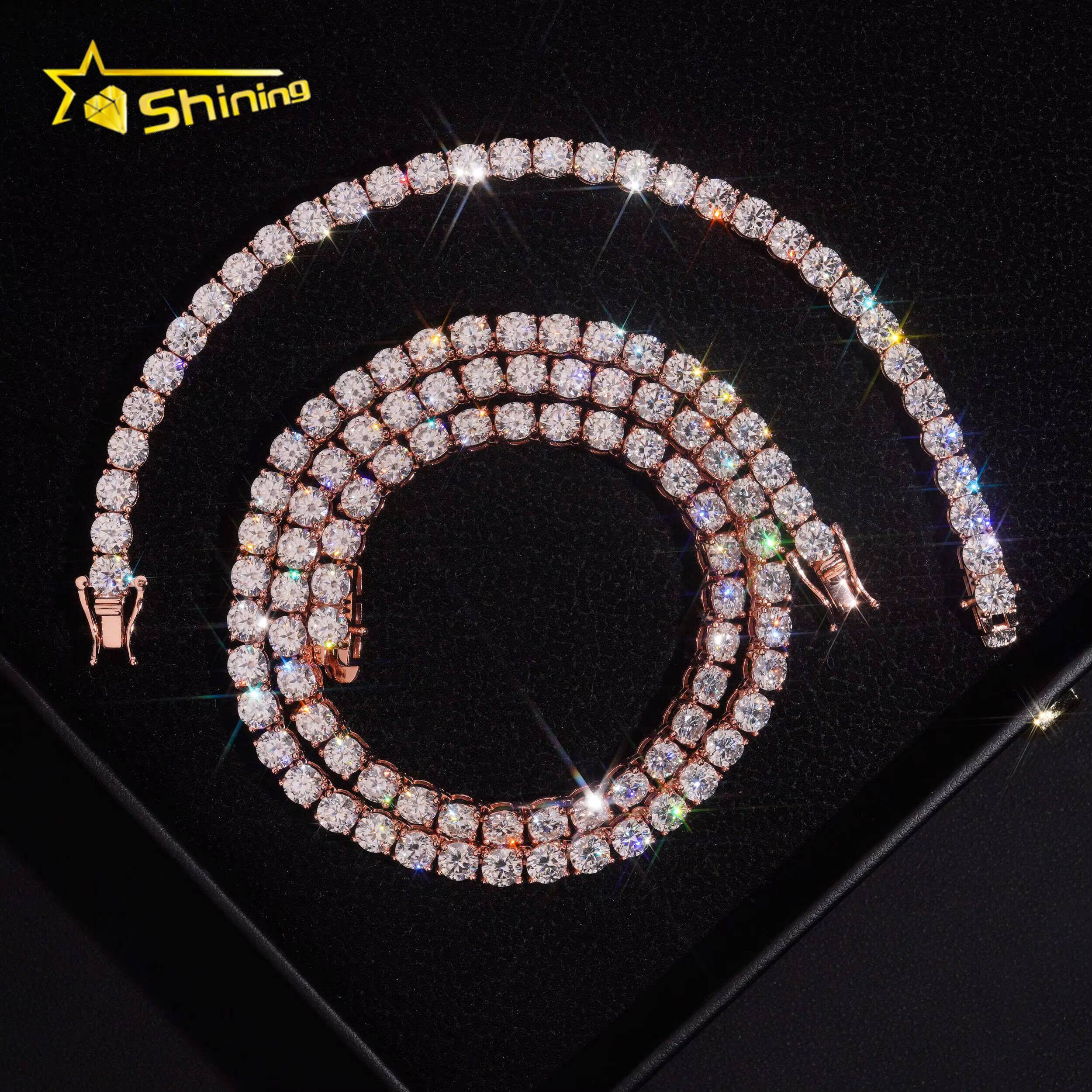 Pass Diamond Tester RTS Hip Hop Jewelry Charms Iced Out 20mm-65mm Lab Diamond 925 Silver VVS Moissanite Tennis Chain Necklaces