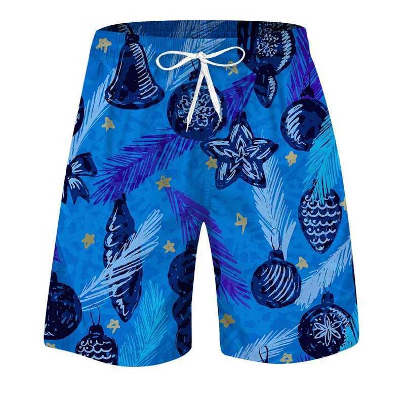 Plant Leaf Pattern Beach Shorts Mens Coconut Tree 3D Printed Swimming Trunk Summer Breathable Shorts Loose Board ShortsW250410