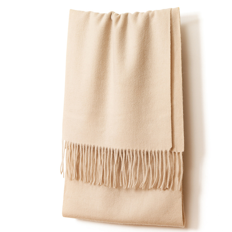 K365 2024 new Inner Mongolia manufacturers 100% wool scarf embroidery LOGO production autumn and winter unisex shawl