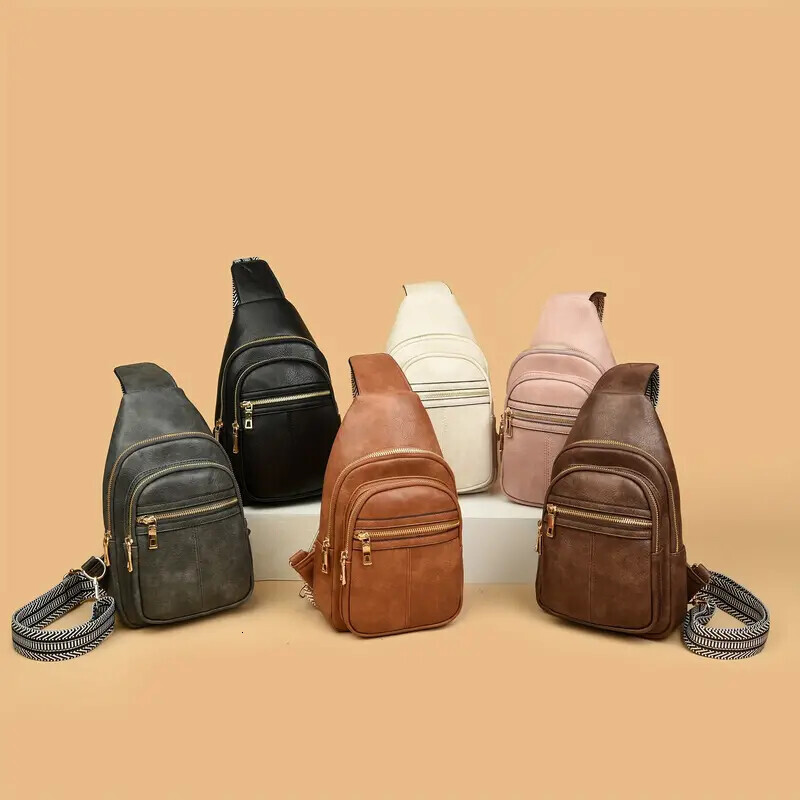 FL- Small Sling Bag for Women Men Crossbody Bags Trendy Bakpack Fanny Packs Chest Bag for Travel
