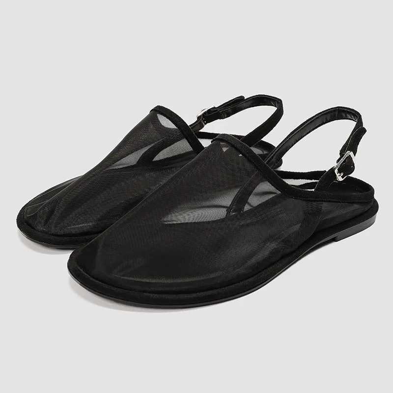 New luxury brand flat sandals womens Fi back travel strap sandals with mesh breathable summer casual sliderXJ250410
