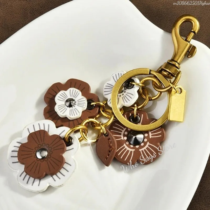 Leather Flower String Bag Pendant Keychain Armpit Bag Extended Flower Chain 251110