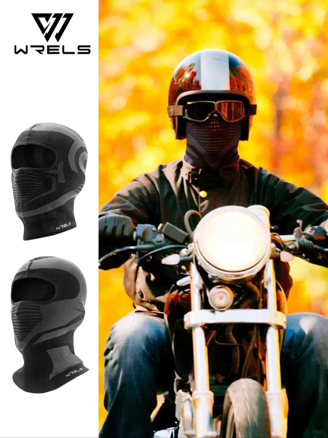 WRELS 1PC Outdoor Winter Face Mask Motorcycle Riding Windproof Sports Ski Face Shield Neck Warmer Head Mask S251110
