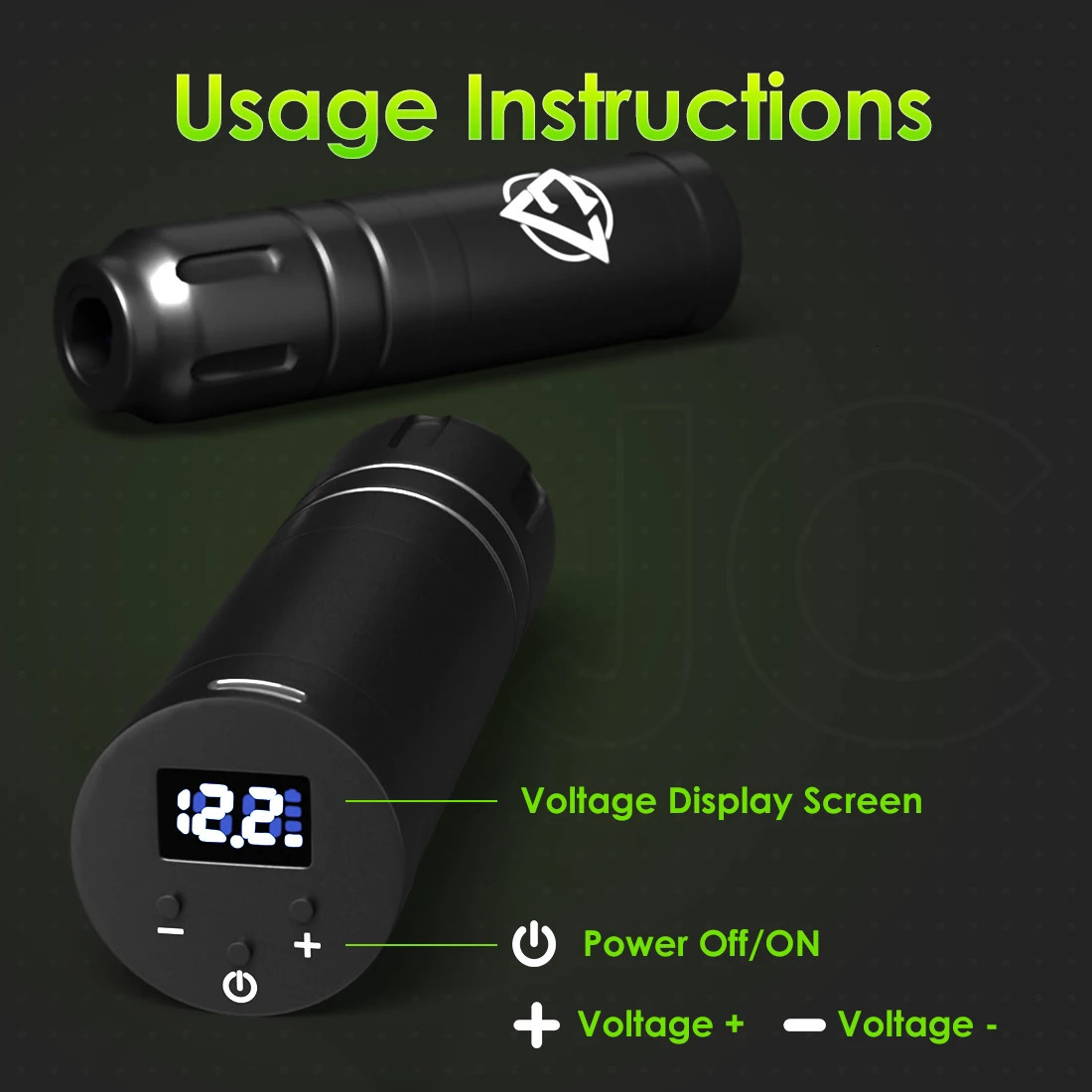 Wireless Tattoo Machine 1500mah Battery 6 Hours Life Stroke 38mm Cordless Pen tattoo supplies 251103