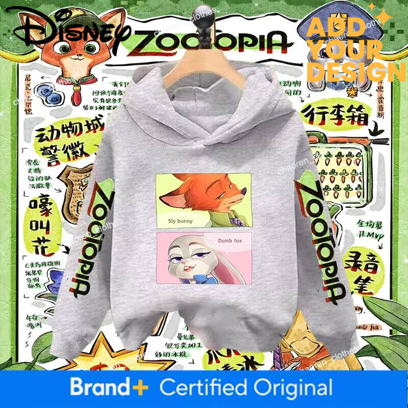 Disney Zootopia Judy Nick Wilde Kids Hoodies Sister Matching Sets Gift For Children Girls Boys Clothing Outfit