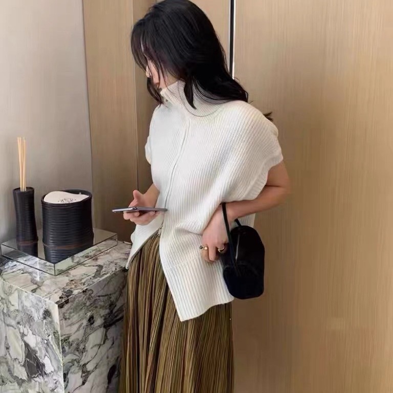 Niche Row Holder Suede Underarm 90S Mini Square Genuine Leather Handbag Pen Pouch Bag