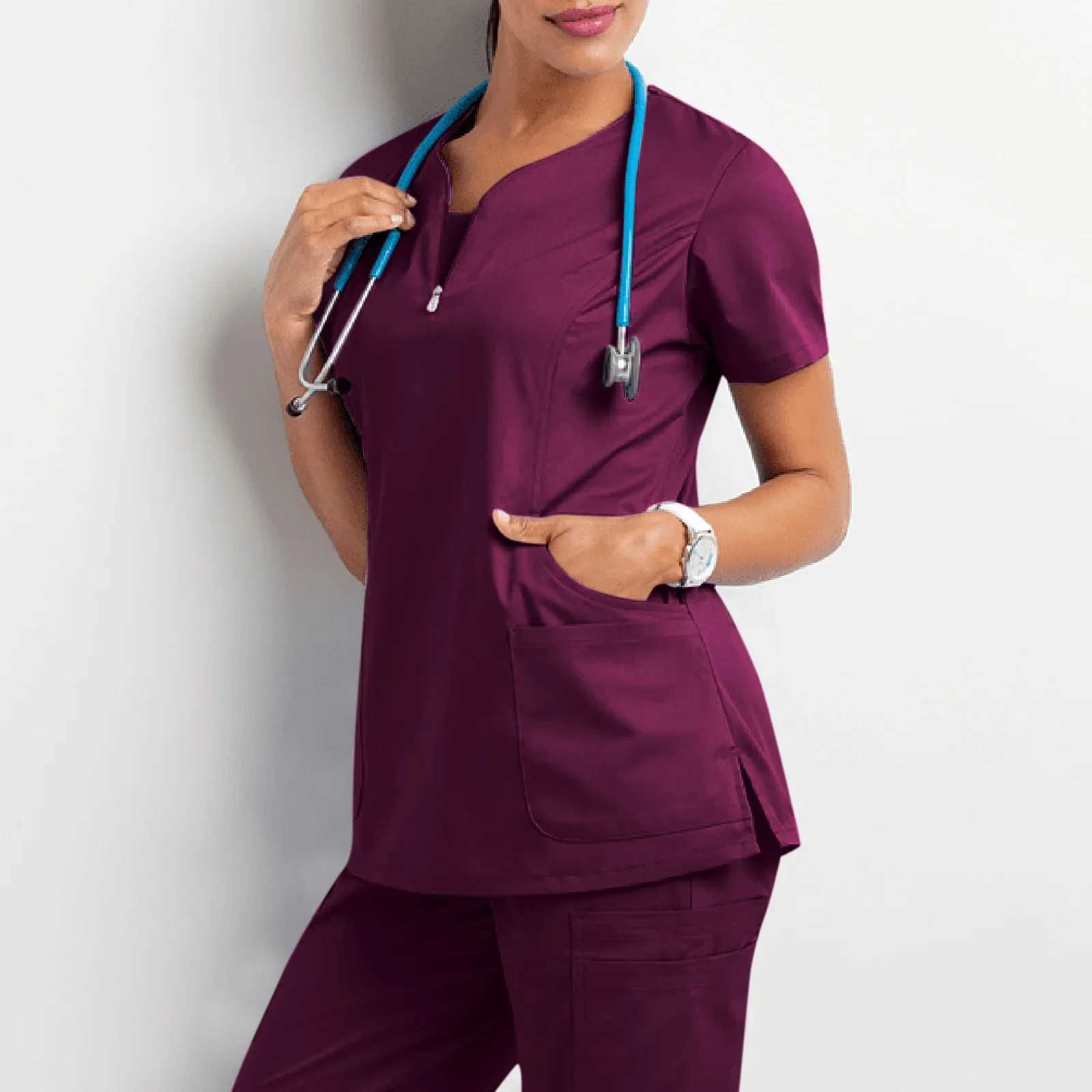Operating Room Short Slves Scrubs Womens Scrubs Short T Work Clothes Nursing Scrubs Isolation Clothing Work Clothes X250410