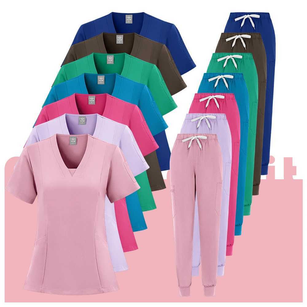 Scrubs Surgical Uniform Doctor Nurse Nursing Uniforms Men Women Medical Workwear Spa Dentist Medical Set Lab Clinic Scrub Suit X250410