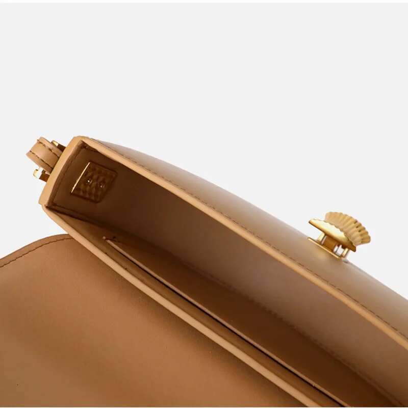 Designer Bag Genuine Leather Half Moon Saddle High Quality Shoulder Bags For Women 2023 Small Messenger Bag Apricot Bolsa Feminina