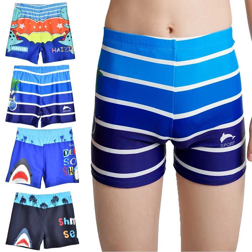 PC Boy Summer Swimming Tree Trunk Children Cartoon Shark Dinosaur Swimsuit Quick Drying Children Bathing Bottom Vacation Children Beach BoyW250410
