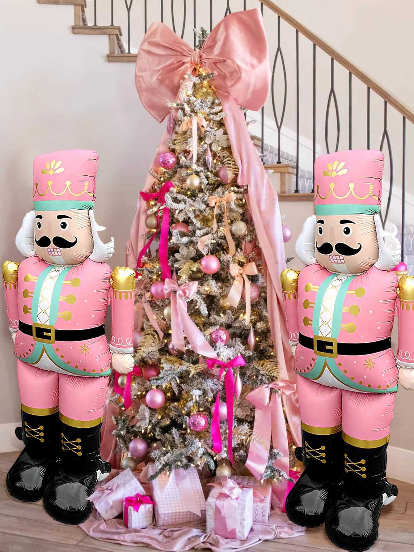 Christmas 1/2pcs Standing Christmas Walnut Guard Aluminum Foil BalloonChristmas DecorationNew YearMerry ChristmasHoliday Decoration Y251111