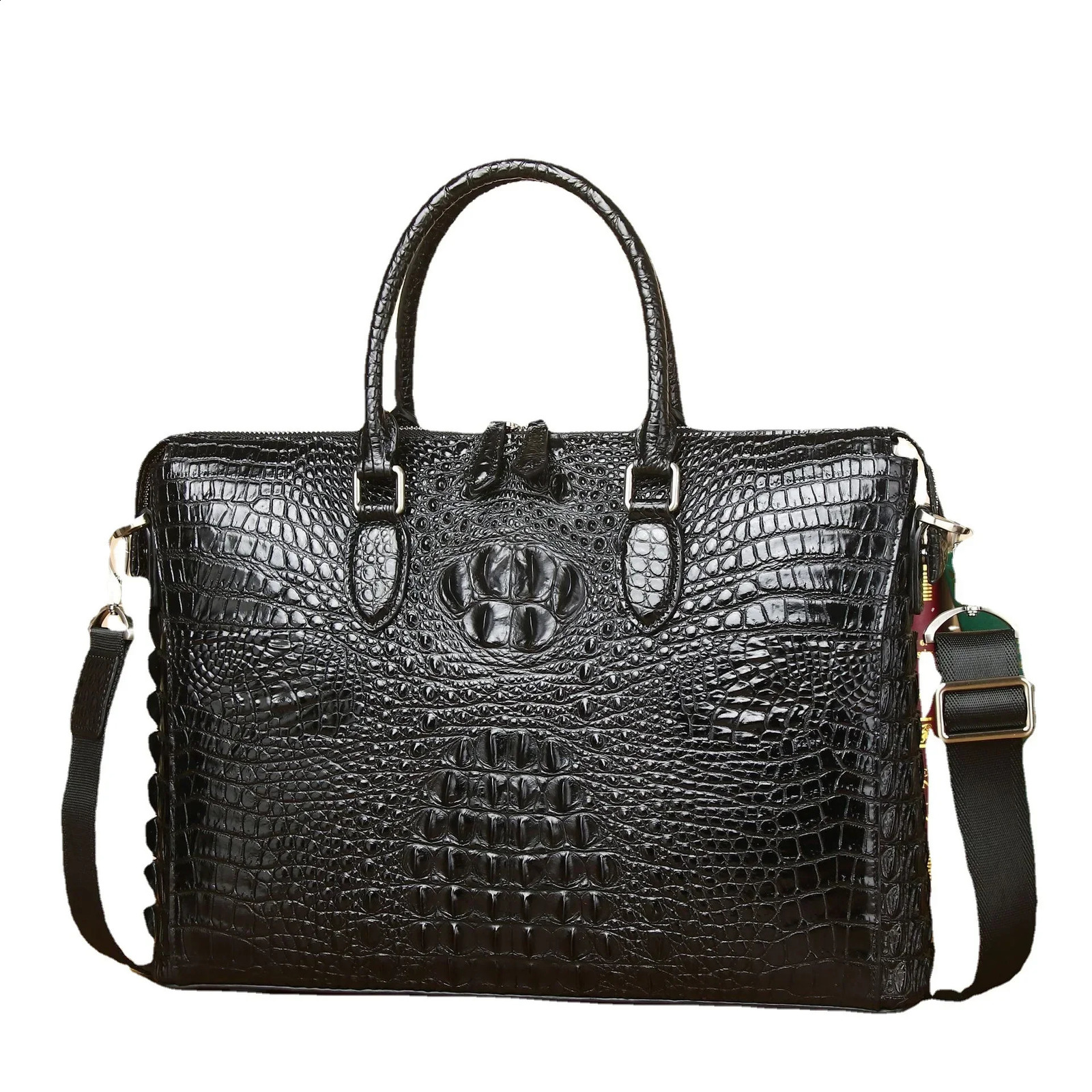 Alligator laptop bag made of genuine leather mens briefcase mens handbag mens messenger 14 inch computer bag 250410