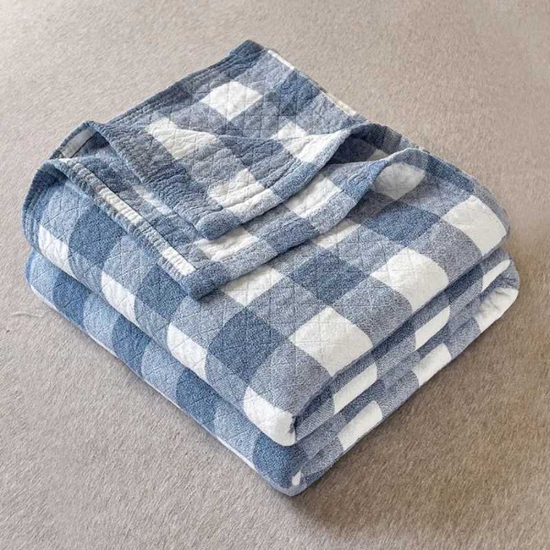 2025 Japanese-style cotton washed cotton towel quilt three-layer gauze thin summer cool quilt office nap blanket sofa blanket C251111