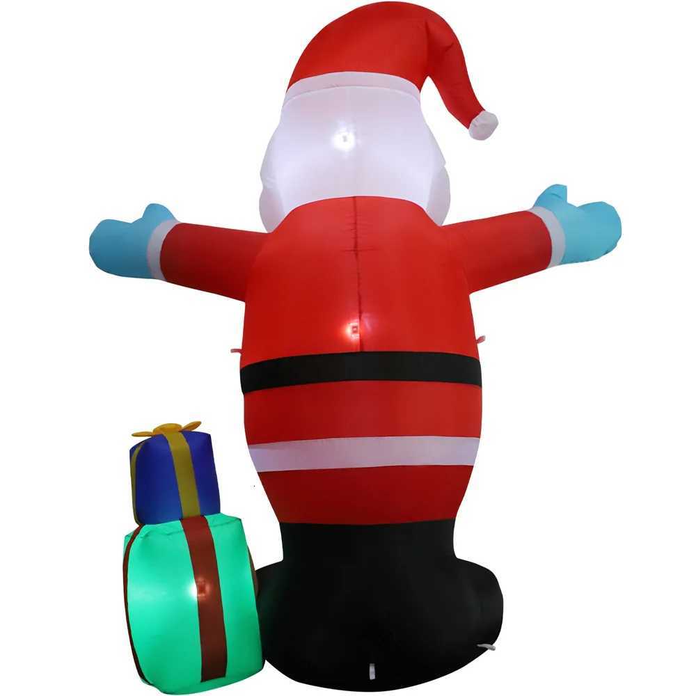 Christmas 15M Christmas Inflatable Santa Claus With Gift Bag Built-in LED Lights For Indoor Outdoor Garden Lawn Classic Xmas Decoration Y251111