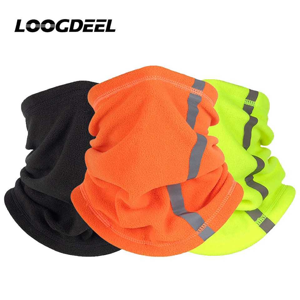 LOOGDEEL Motorcycle Half Face Mask Scarf Riding Windproof Winter Warm Fleece Neck Scarves Reflective Skiing Neck Cover Mask S251110