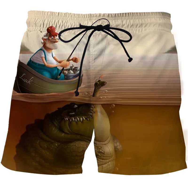 3D Landscape Fish Summer Pants Sports Beach Pants Animation Printing Comfortable Leisure Quick drying Mens Surfing Pants Fitness 2025W250410